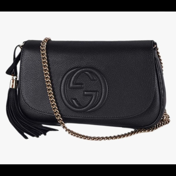 Gucci 🐎Soho Purse Black Leather Cross Body Bag
10.6"L x 2"W x 6"H - Picture 5 of 7